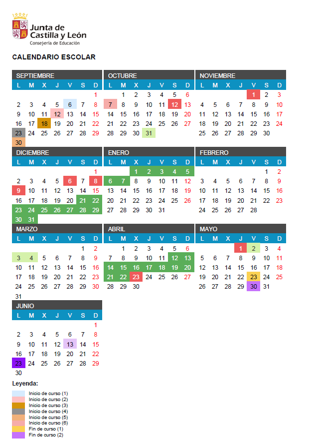 CALENDARIO ESCOLAR